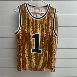 Gold Sequin Women's Jersey Top